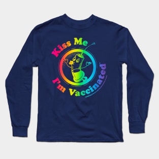 Kiss Me I'm Vaccinated! - Rainbow Long Sleeve T-Shirt